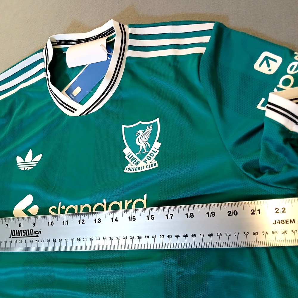 adidas Liverpool FC 2025/26 Third Jersey Green Men's XL JV6428 NWT - Picture 4 of 15
